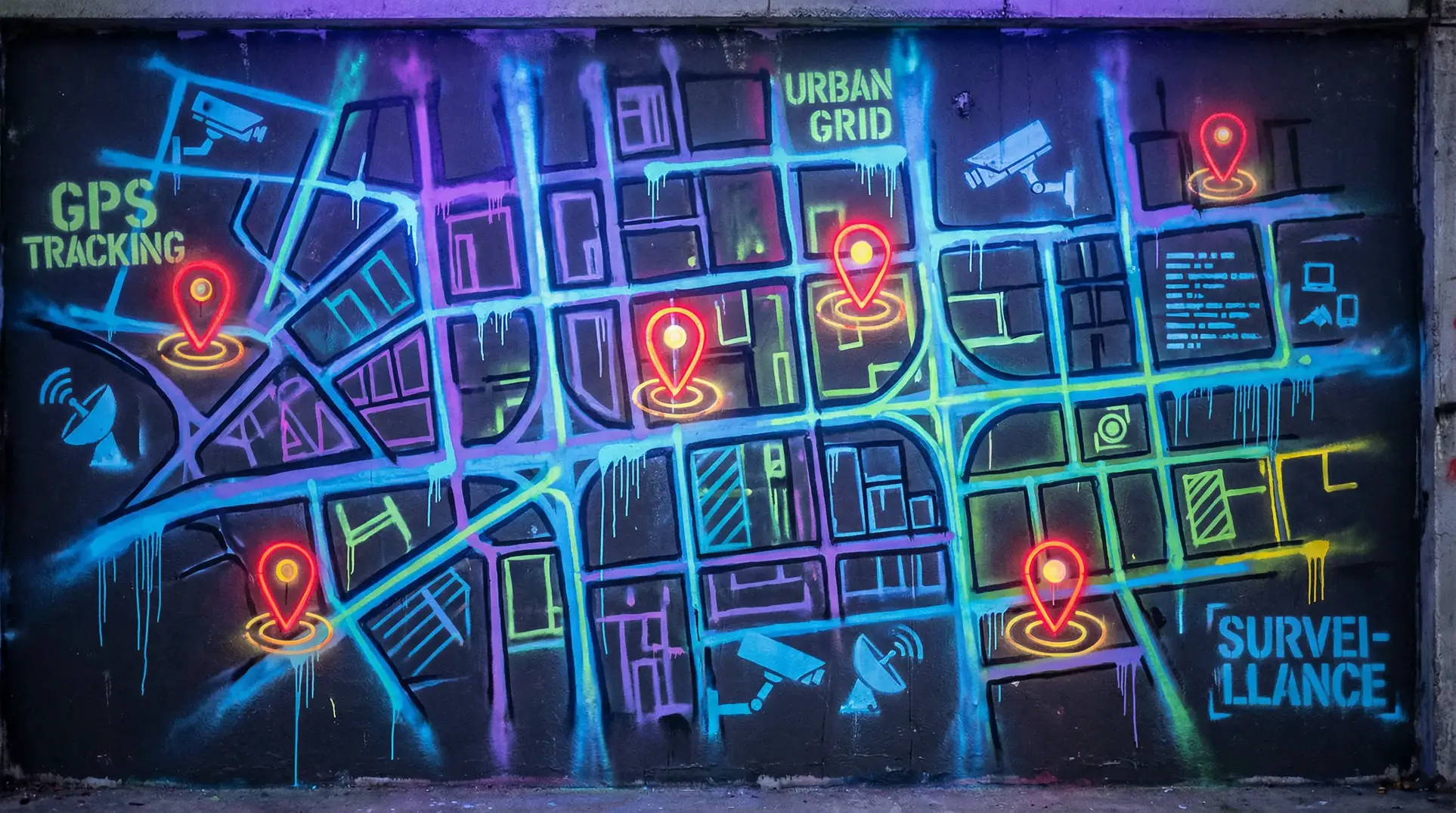 朋友的妈妈2在钱 狗仔追踪地图 - 城市涂鸦风格